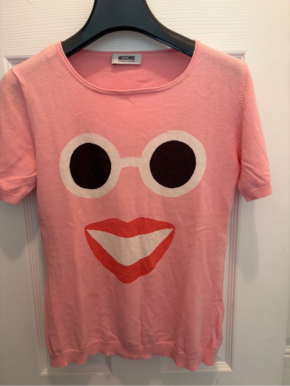 Moschino Women Pink Graphic Short-Sleeve Top